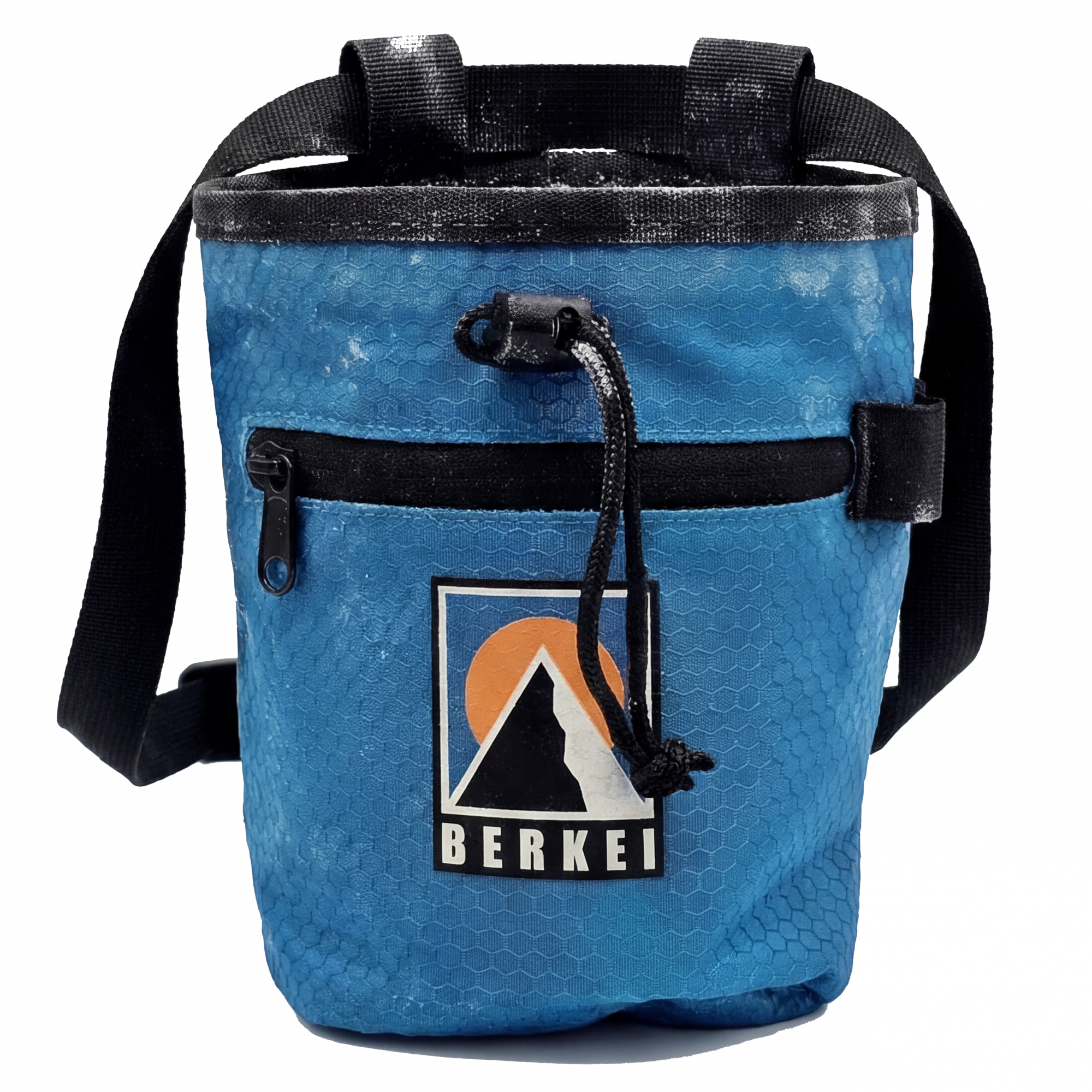 Blauer BERKEI Chalkbag Universal für Klettern mit robustem Material.