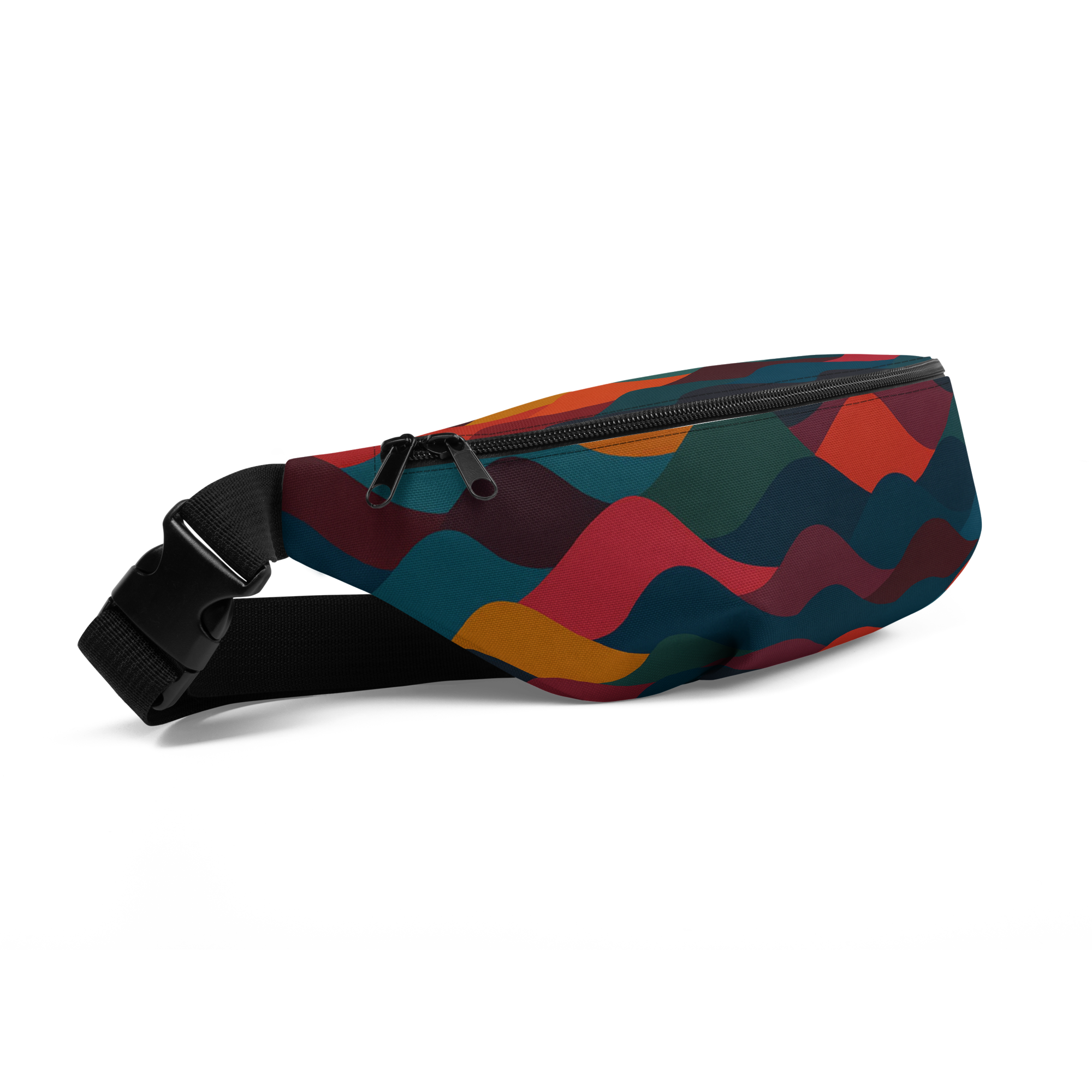 Bunte BERKEI Gürteltasche Indian Summer mit Wellenmuster für Festivals