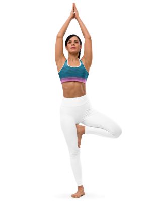 Sport-BH Fountain Blue gepolstert – Bild 4