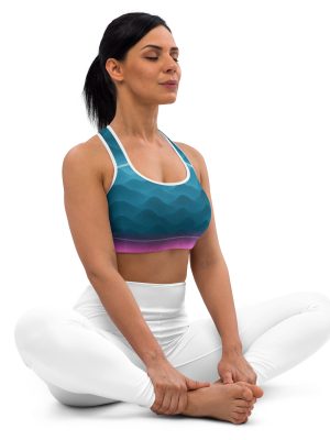Sport-BH Fountain Blue gepolstert – Bild 5