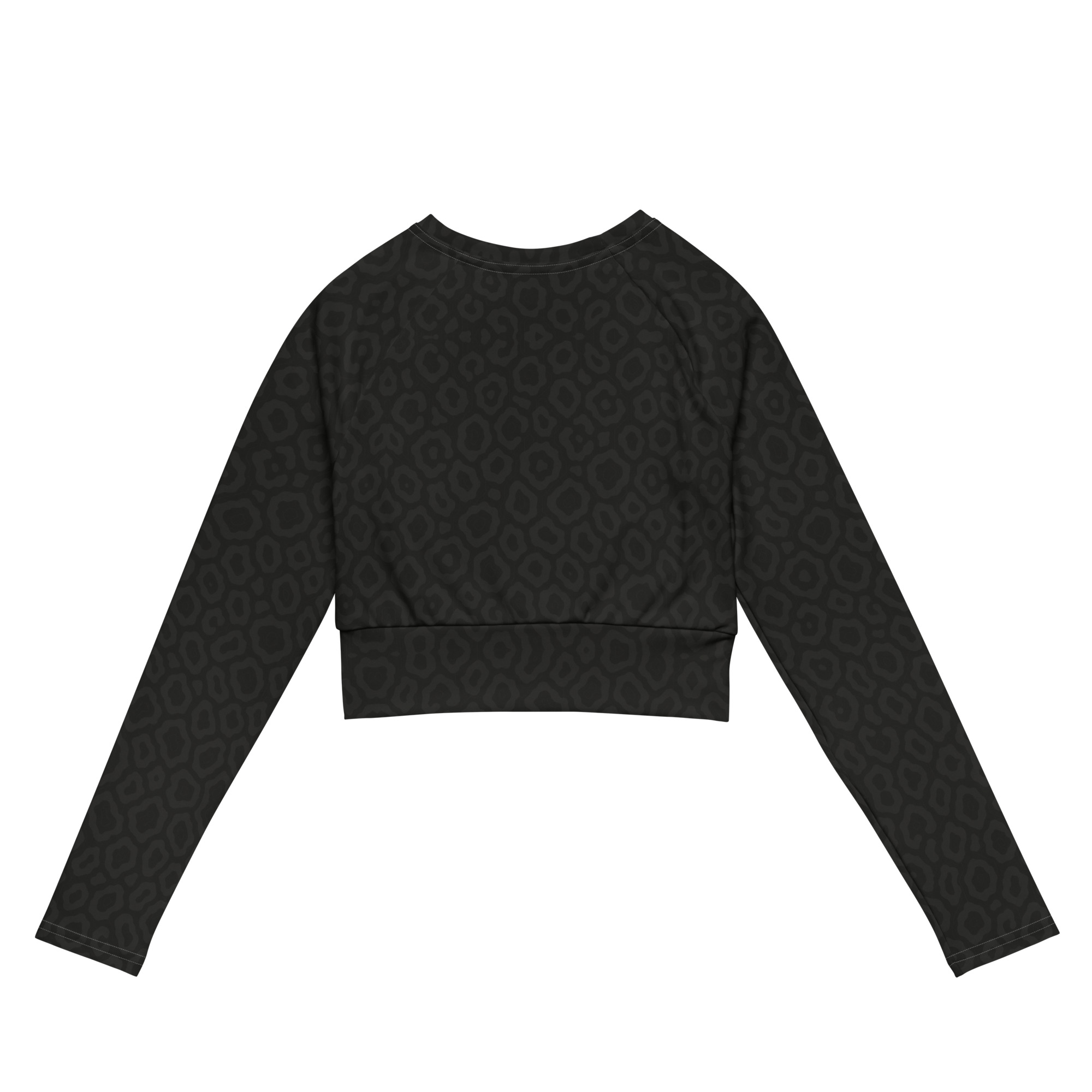 Recyceltes Langarm Crop Top Midnight Leo – Bild 2