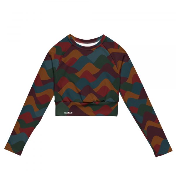 Recyceltes Langarm Crop Top Indian Summer