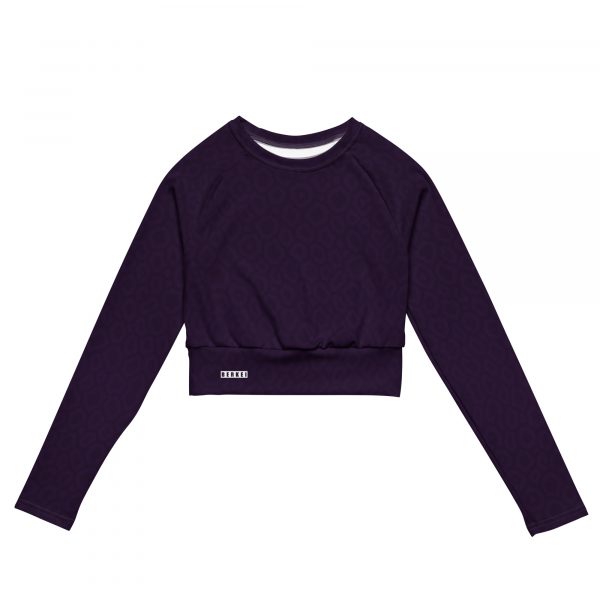 Recyceltes Langarm Crop Top Purple Leo