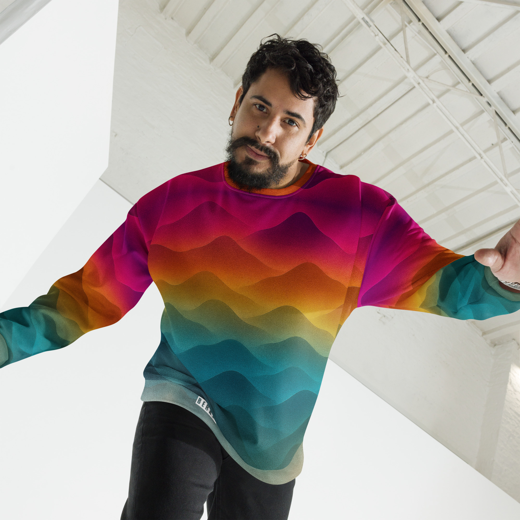 Pullover Forest Sunrise unisex – Bild 5