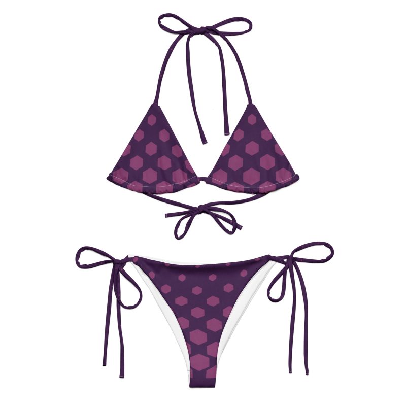Lila BERKEI Bikini mit geometrischem Muster, ideal für den Sommer
