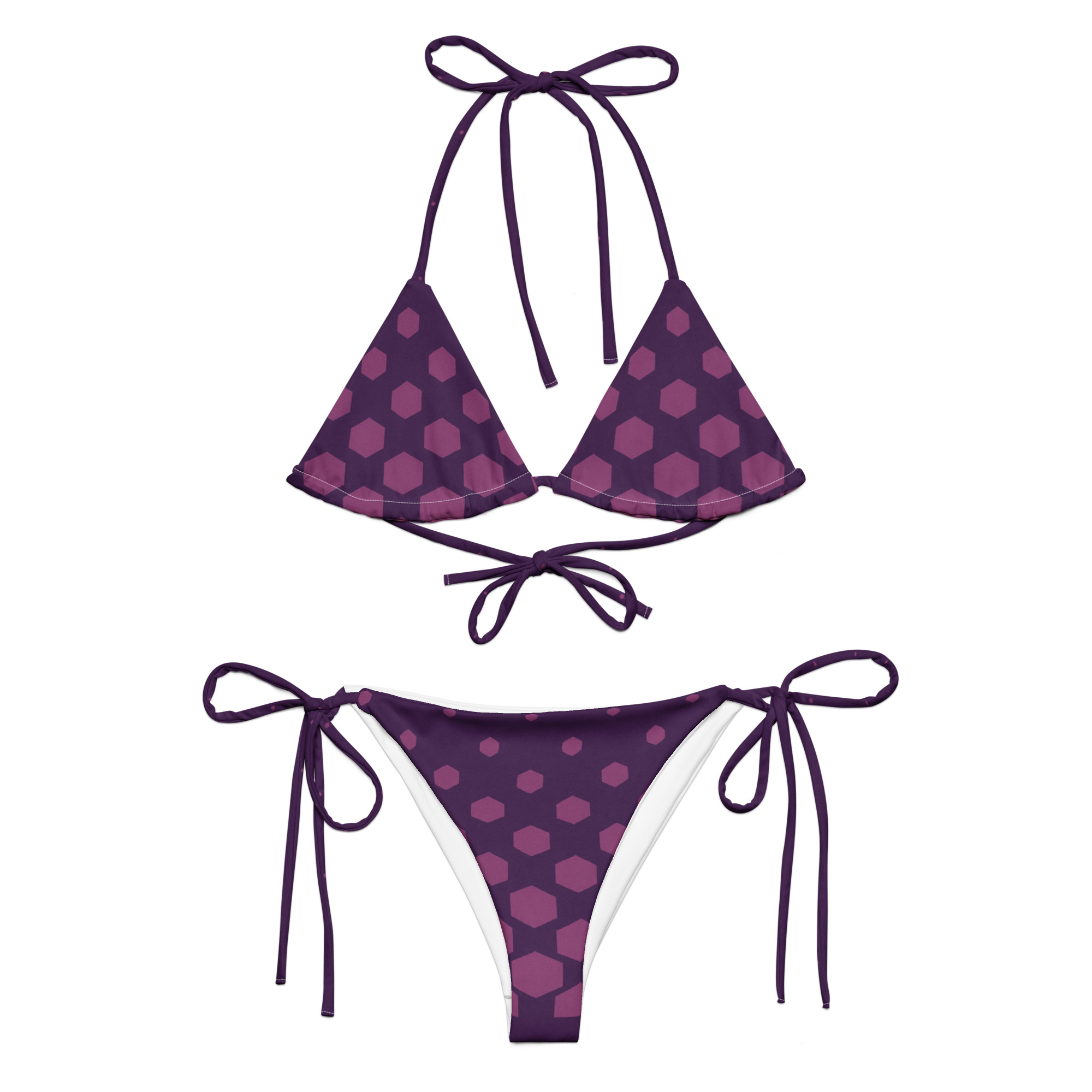 Lila BERKEI Bikini mit geometrischem Muster, ideal für den Sommer