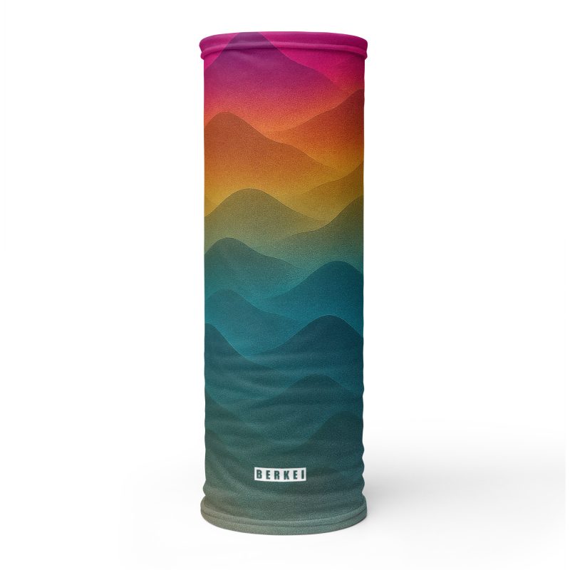 Multifunktionstuch BERKEI Forest Sunrise mit bunten Wellenmustern in warmen Farben