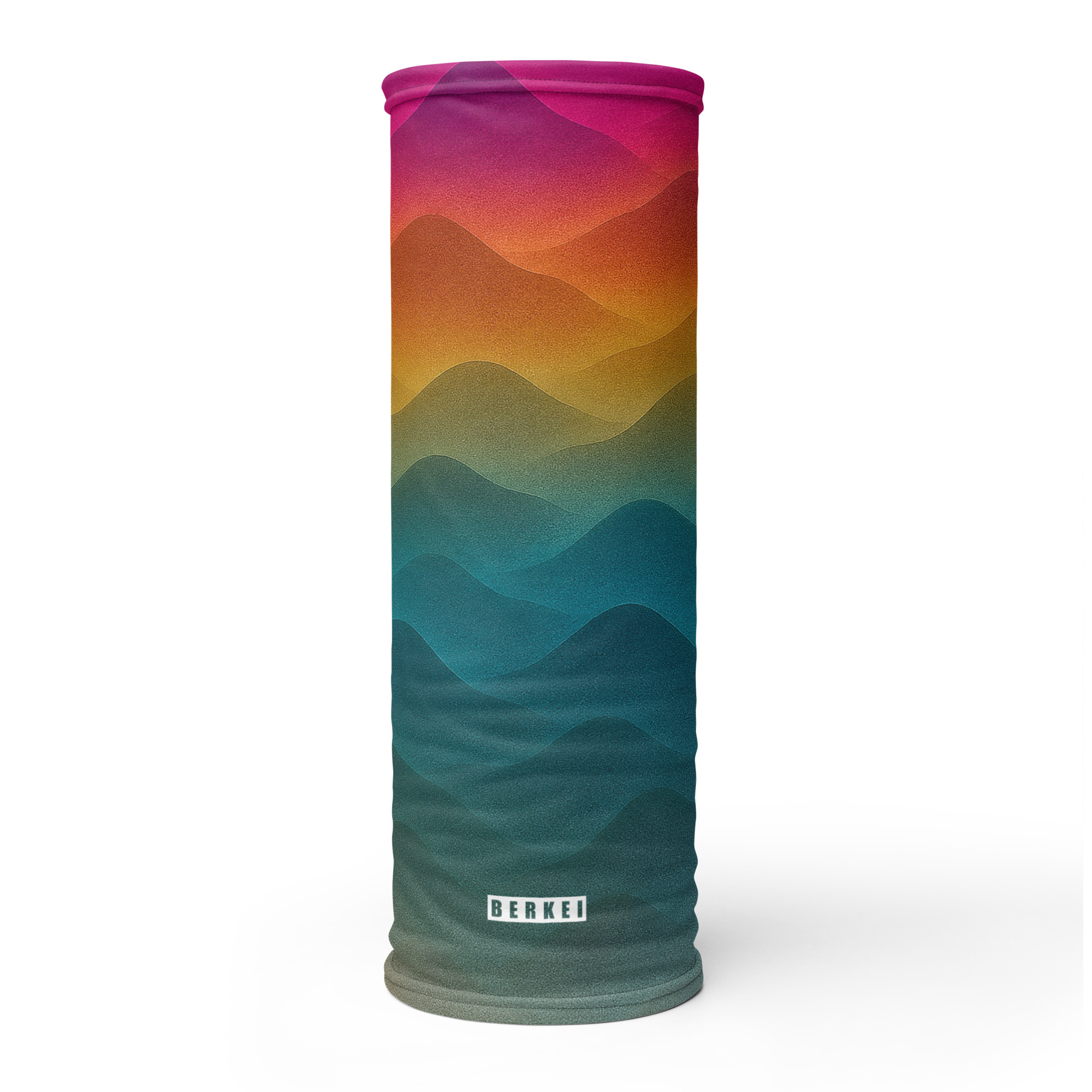 Multifunktionstuch BERKEI Forest Sunrise mit bunten Wellenmustern in warmen Farben