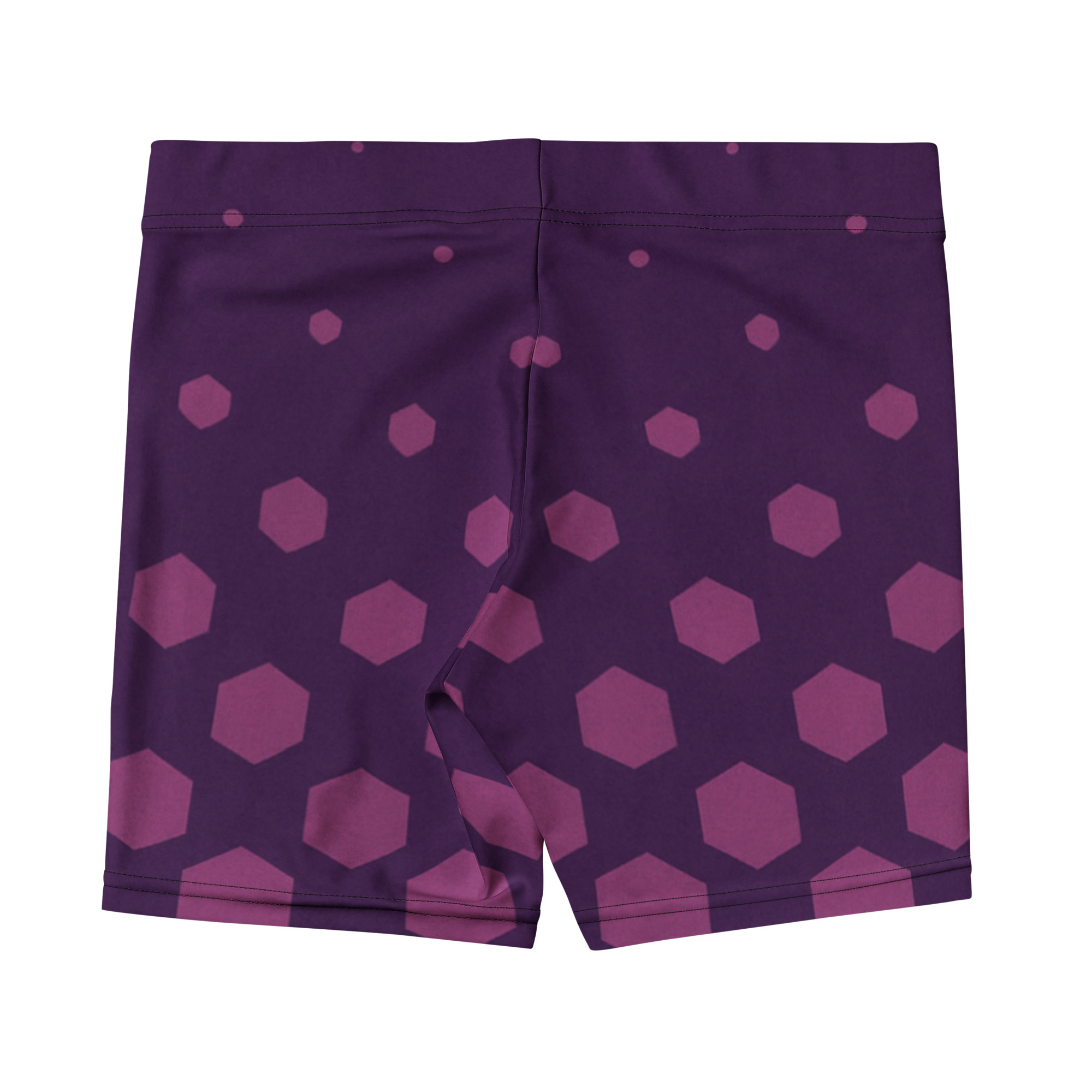 Lila BERKEI Performance Shorts mit hexagonalem Muster, ideal für sportliche Aktivitäten.