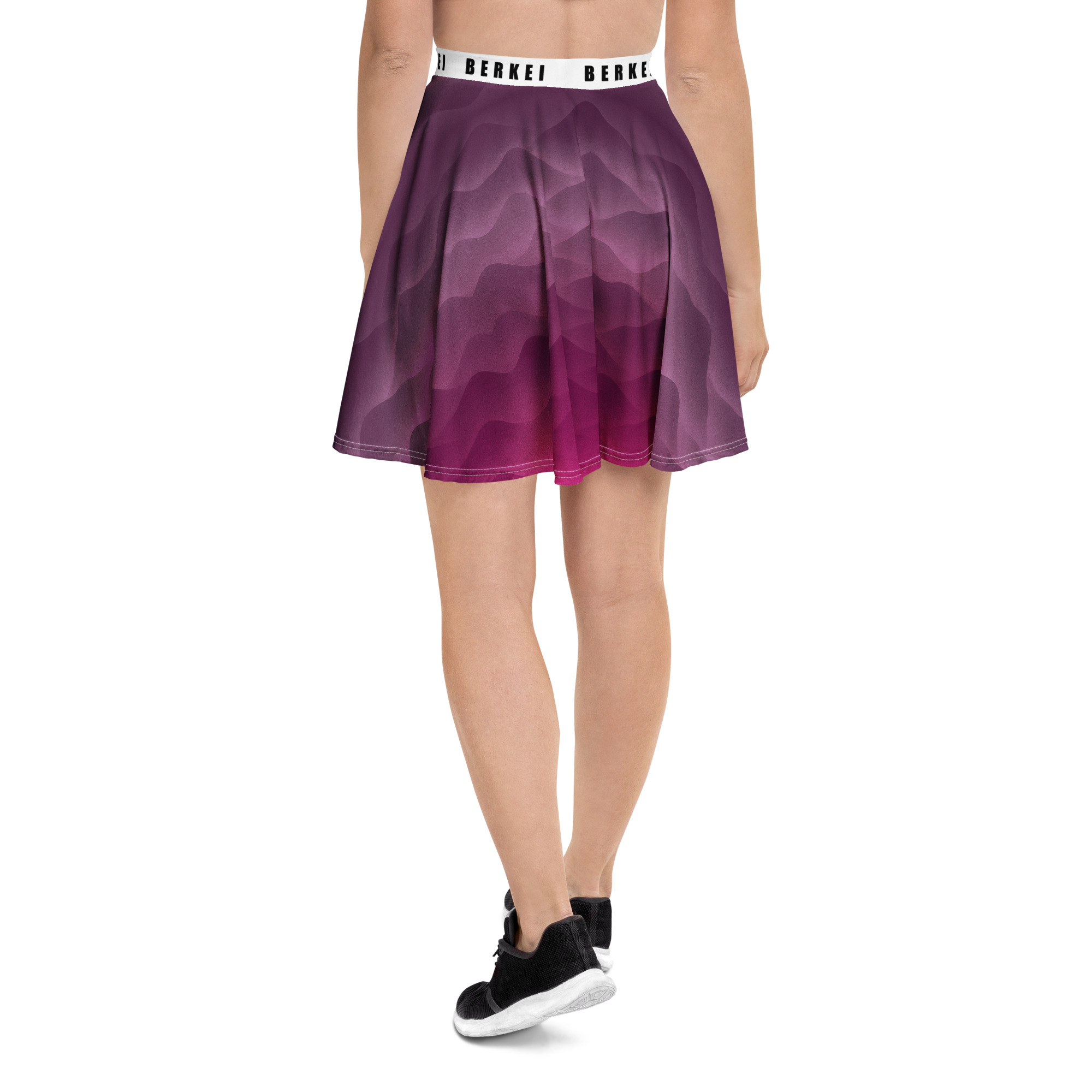 Modischer BERKEI Rock Hazy Purple mit sanften Farbverläufen und elastischem Bund.