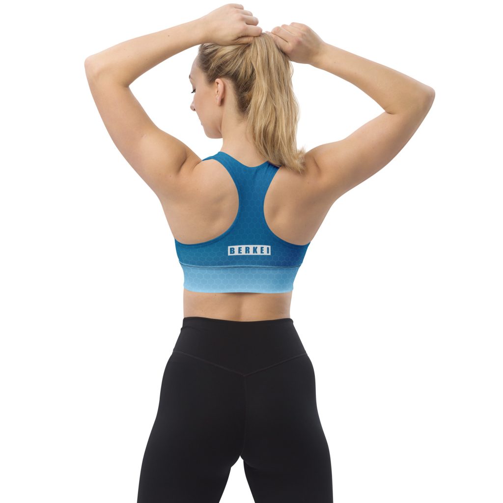 Sport-BH BERKEI Blue Gear für hohe Intensität, atmungsaktives Design für optimale Bewegungsfreiheit.