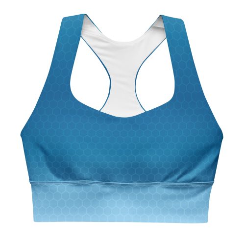 Blaue BERKEI Sport-BH Blue Gear für beim intensiven Training geeignet.
