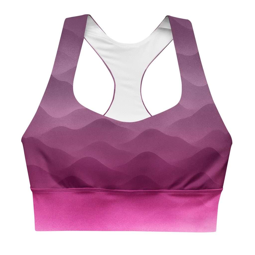 BERKEI Sport-BH Hazy Purple in Wellenmuster für hochintensive Workouts