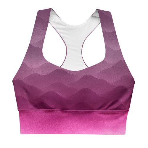BERKEI Sport-BH Hazy Purple in Wellenmuster für hochintensive Workouts