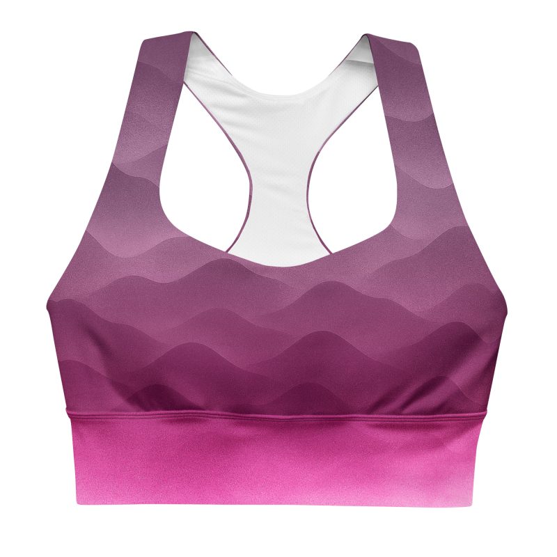 BERKEI Sport-BH Hazy Purple in Wellenmuster für hochintensive Workouts