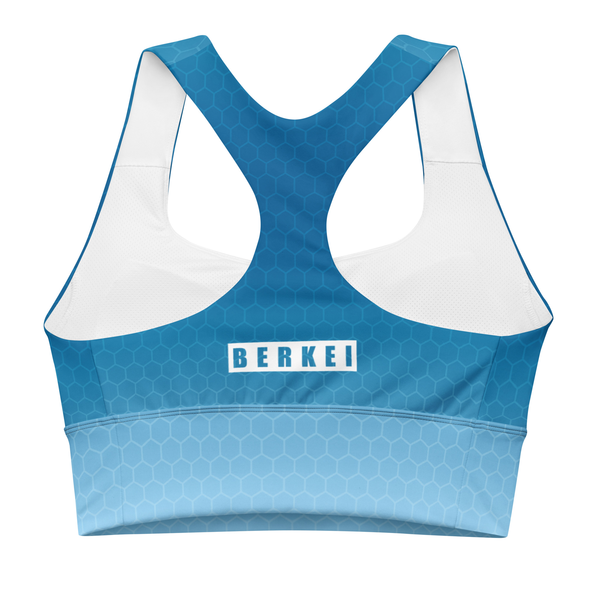 Atmungsaktiver BERKEI Sport-BH Blue Gear für hohe Intensität, perfekt für sportliche Aktivitäten.