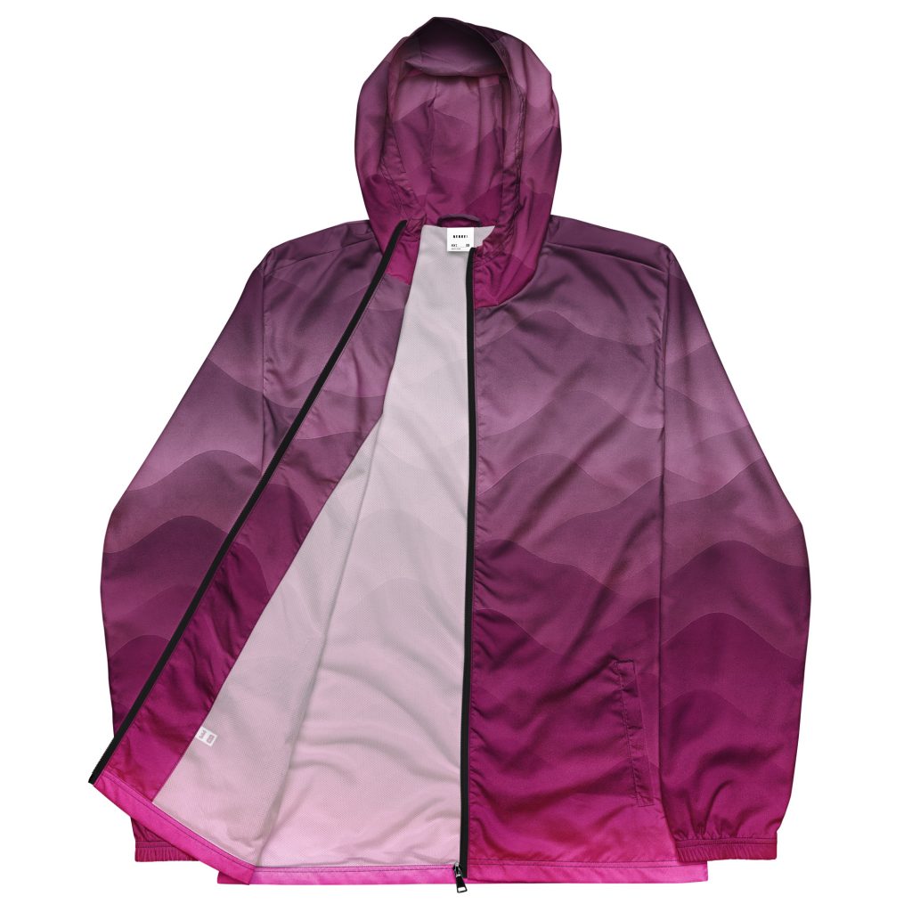 Leichter BERKEI Windbreaker in Hazy Purple mit sanften Farbverläufen