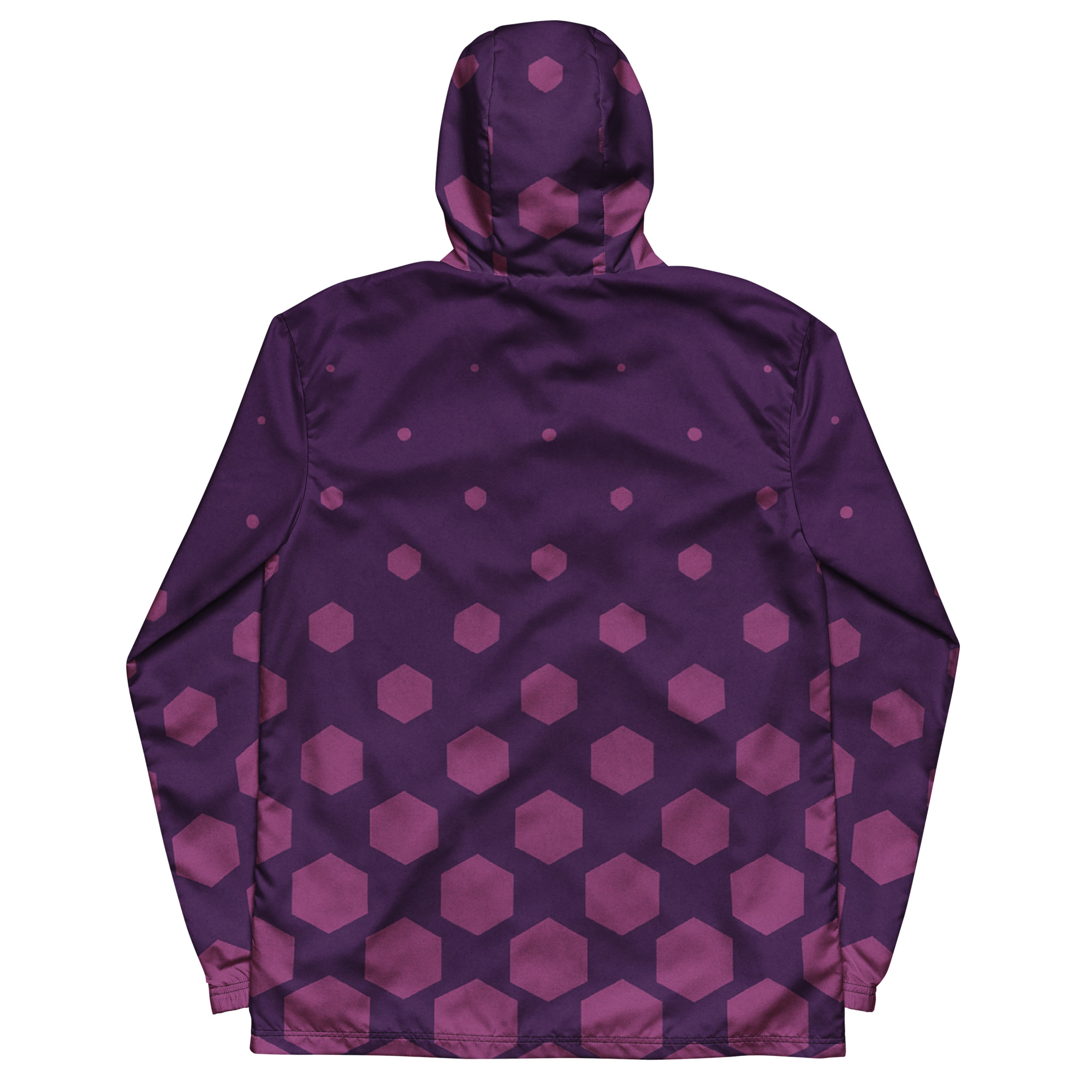 Lila BERKEI Windbreaker mit geometrischem Hexagon-Muster auf der Rückseite