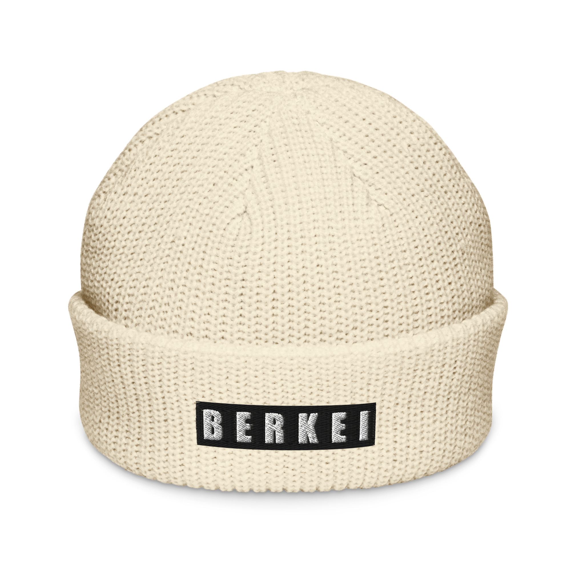 Cremefarbene Strickmütze BERKEI Beanie aus der Basic-Kollektion