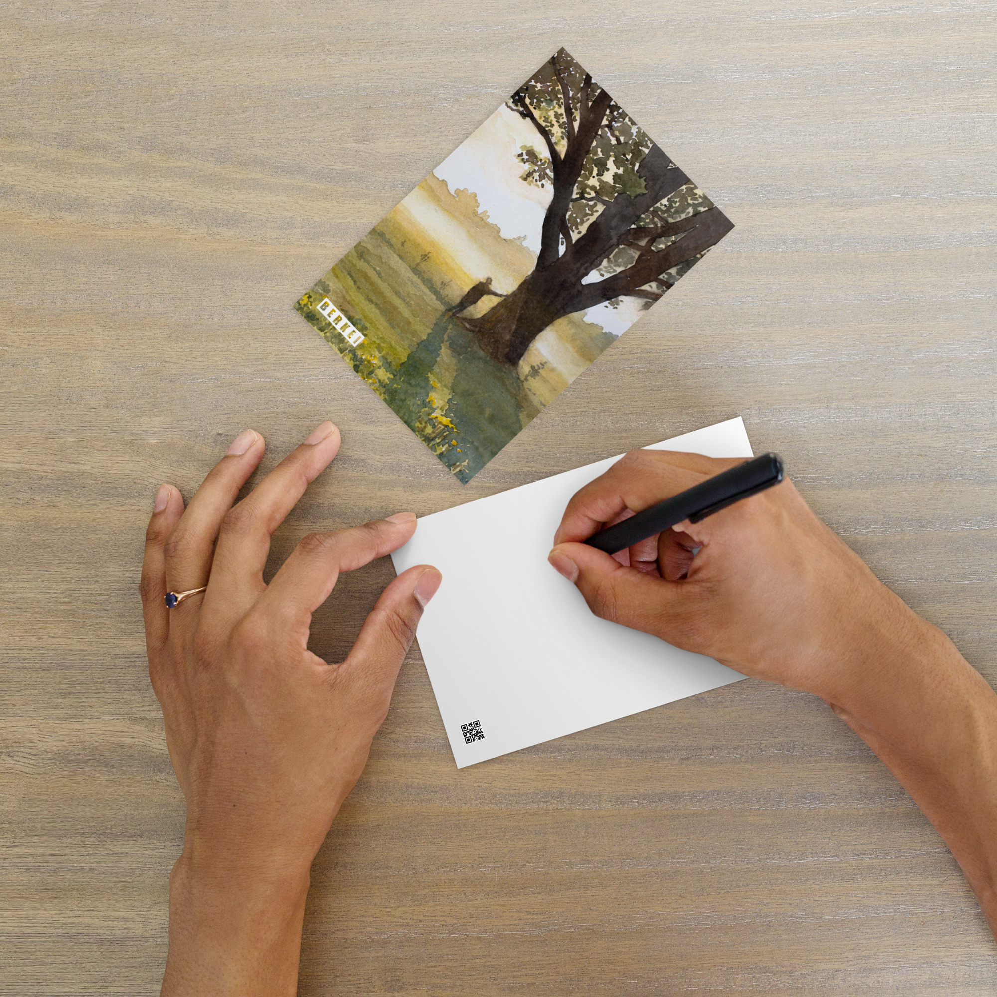 Berkei Postkarte Baumfreund mit einer schönen Baumlandschaft, Beschreibung hinzufügen