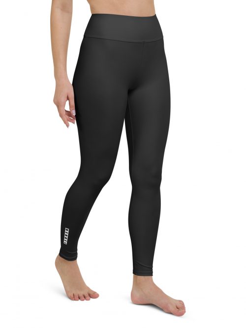 Sportliche BERKEI High-Waist Performance Leggings in Smooth Black, ideal für das Workout.
