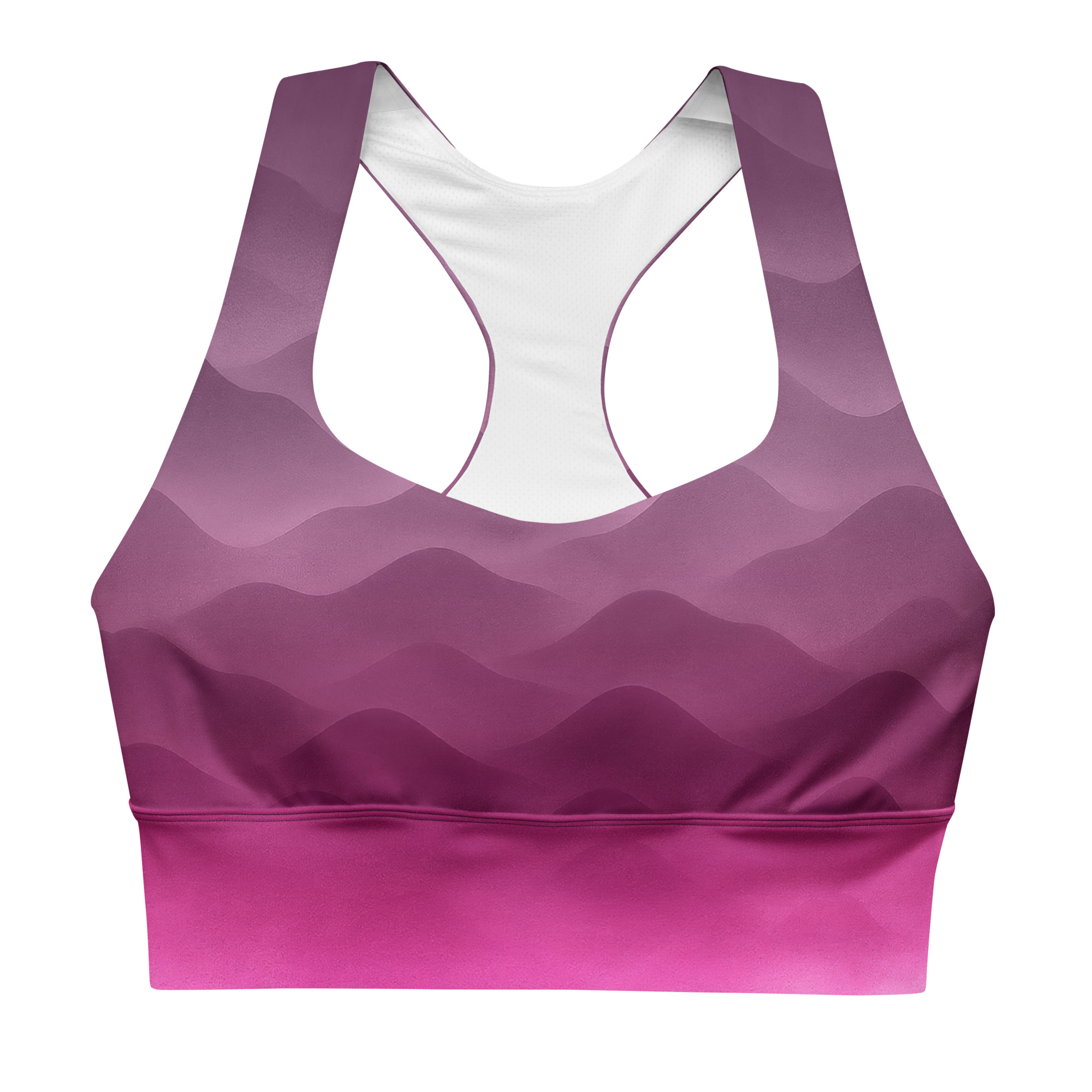 Sportlicher BERKEI Sport-BH in Hazy Purple mit modernem Wellenmuster