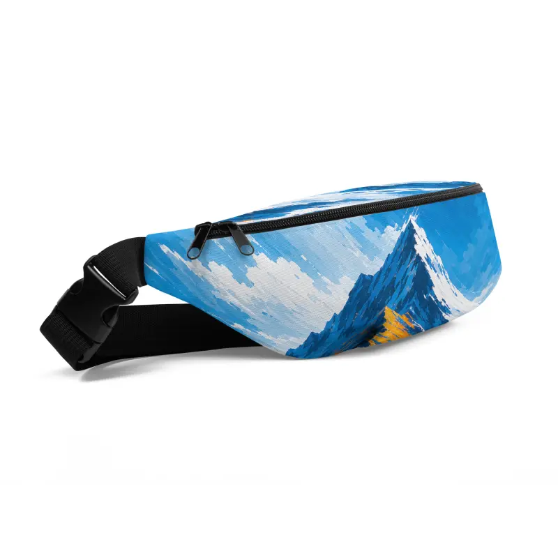 BERKEI Hip Pack Alpine Rush mit buntem Bergdesign und praktischem Tragegurt