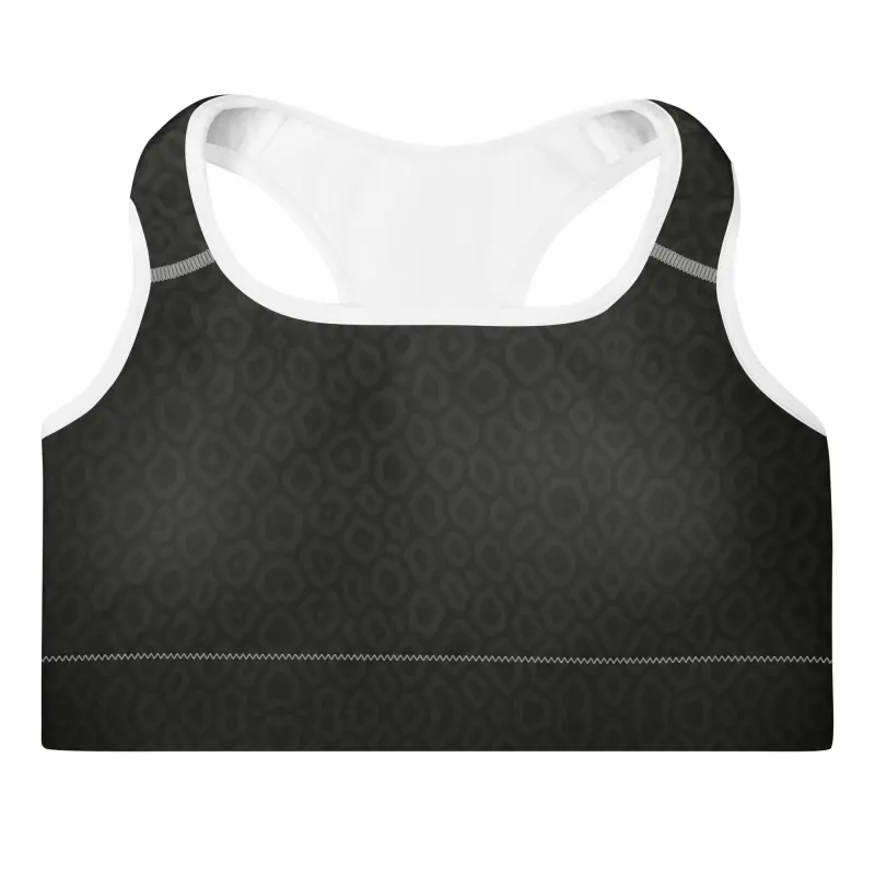 Sportlicher gepolsterter BERKEI Sport-BH im Midnight Leo Design für aktive Frauen