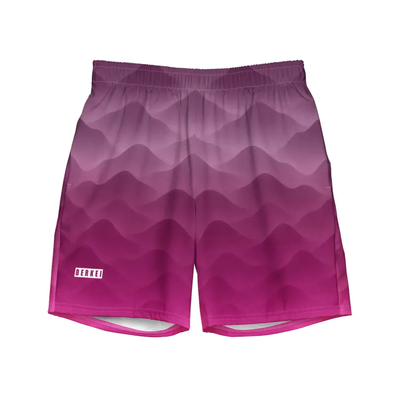 Gradient-lilafarbene Badehose Hazy Purple von BERKEI mit wellenförmigem Muster.