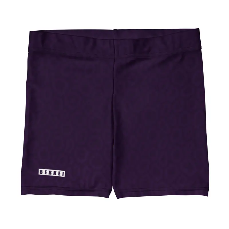 Lila BERKEI Shorts mit Leo-Muster, ideal für Sport und Freizeit.