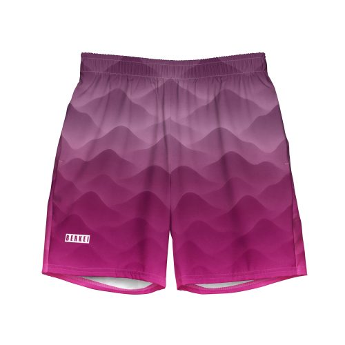 Gradient-lilafarbene Badehose Hazy Purple von BERKEI mit wellenförmigem Muster.