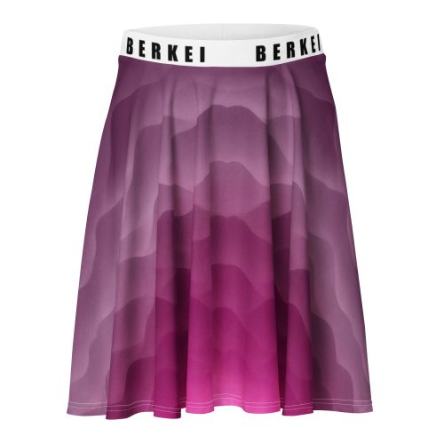 Flauschiger BERKEI Rock Hazy Purple mit harmonischem lila Farbverlauf und elastischem Bund