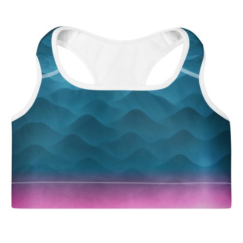 Sport-BH von BERKEI in Fountain Blue mit modernem Wellenmuster