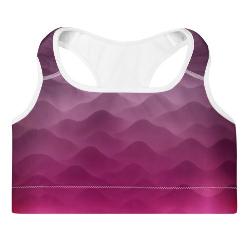 BERKEI Sport-BH Hazy Purple mit gepolstertem Design und farbenfrohem Wellenmuster