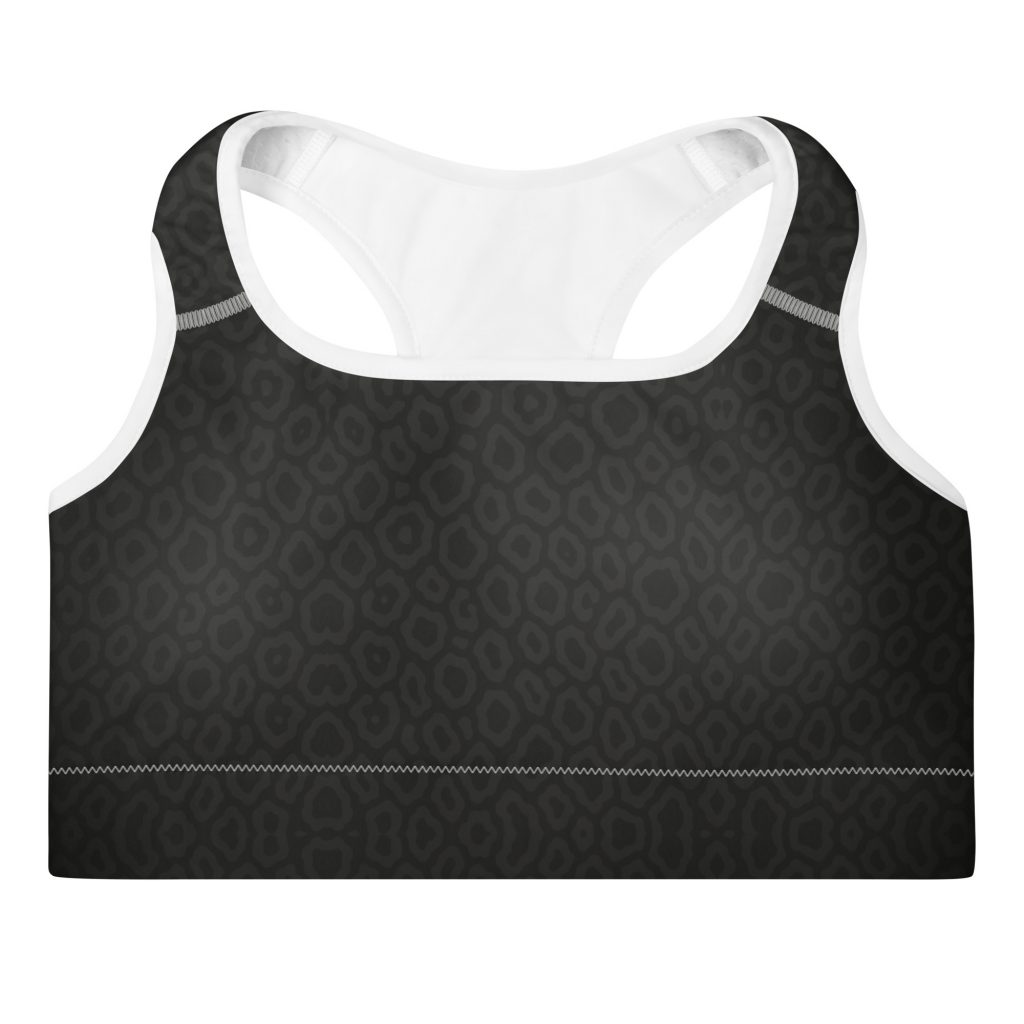 Sportlicher gepolsterter BERKEI Sport-BH im Midnight Leo Design für aktive Frauen